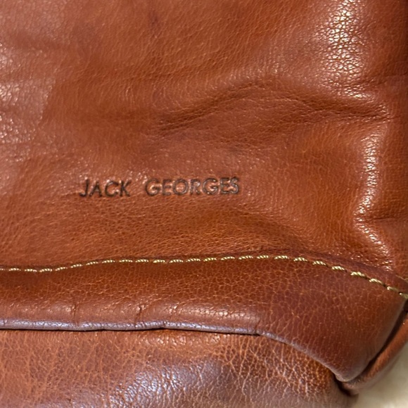 Jack Georges Voyager Convertible Brown Leather Backpack Bag - Picture 4 of 6